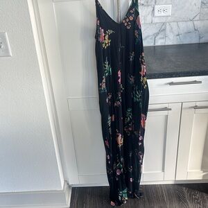 The Impeccable Pig Black Floral Dress